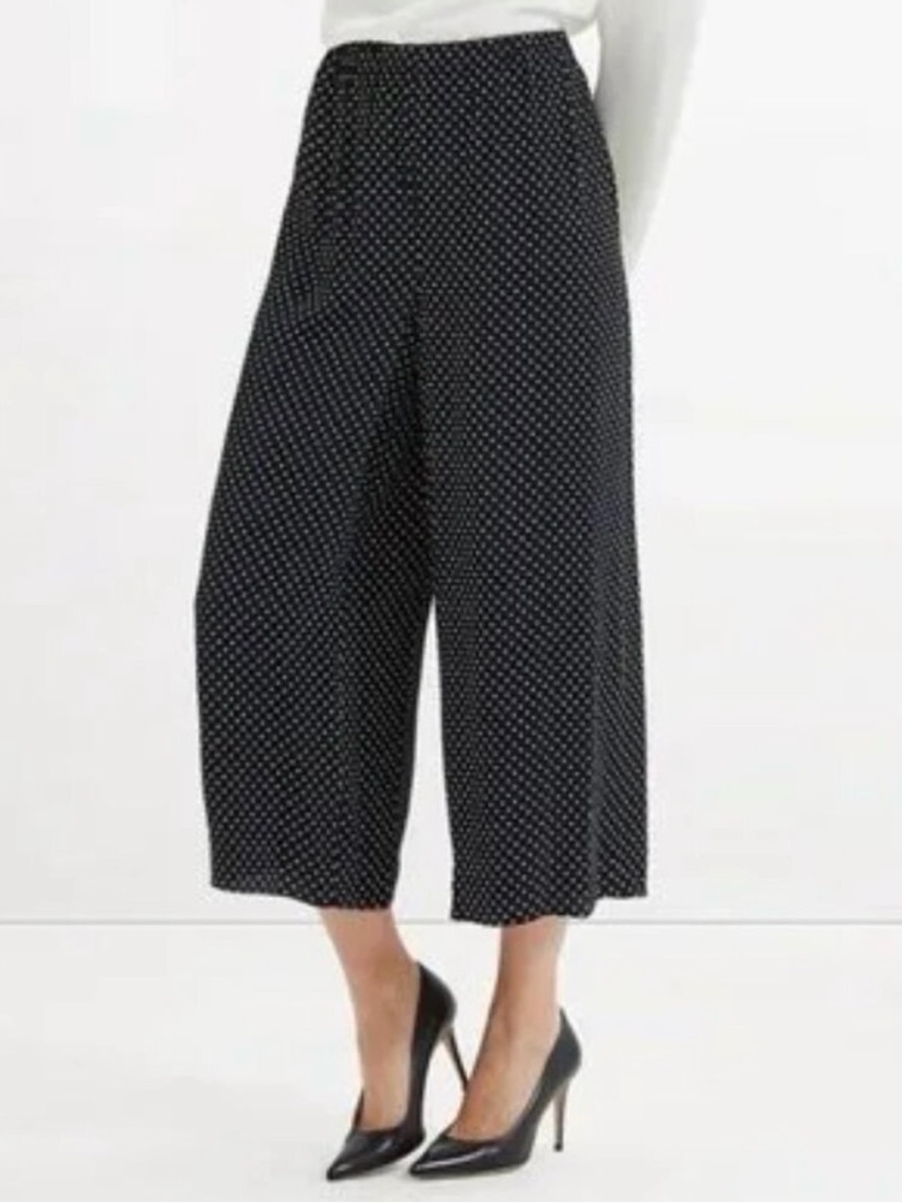 Theory Fluid Polka Dot Culotte Pants Petite XS